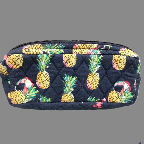 Vera Bradley Cosmetic Makeup Bag and ID Key Chain in Toucan Party - Picture 4 of 9